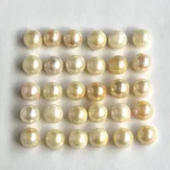 【訳あり】 あこや真珠 スリークォーター 無穴 30個 8054