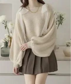 Ambre Neige アンブルネージュ 2wayチュールリボントップス