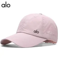 alo ピンク キャップ 通気性メッシュ