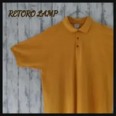 アメリカ古着　半袖ポロシャツ　GILDAN　XL　山吹色