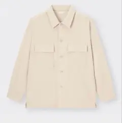 【GU】 リラックスフィットCPOシャツ L ナチュラル