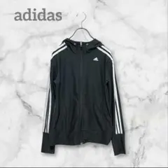 adidas アディダス　ジャージ　長袖　フード付き　3本ライン　スポーツ　L