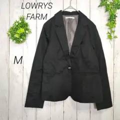 【LOWRYS FARM】長袖　テーラードジャケット　ブラック　Mサイズ　麻混