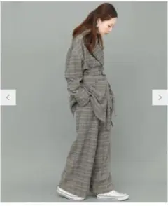 【格安】KBF アシンメトリーチェックパンツ