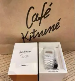 ▼Cafe Kitsune CASIO 腕時計　箱有り　レディース　カフェキツネ MAISON KITSUNÉ/メゾン キツネ｜「Cafe Kitsune」 x 「CASIO