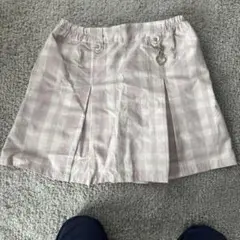 ピンク系チェック スカート 160cm