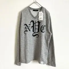 アズールバイマウジー　新品　長袖　スウェット　プリント　Ｖネック