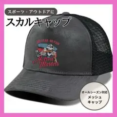 メッシュキャップ 帽子 y2k アメカジ キャップ ストリート スカル ロゴ