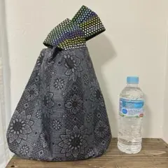 大島紬とコットンのしじみバッグ