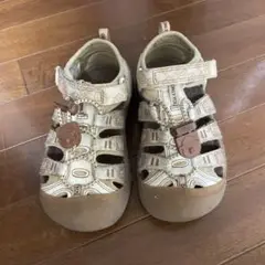 KEEN サンダル ホワイト/ベージュ　18センチ