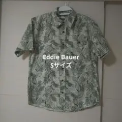 メンズ　Eddie Bauer 半袖シャツ Sサイズ 葉柄