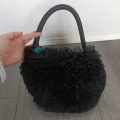 【最終値下げ】JENNE ブラック フリルプードルバッグ