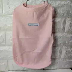 犬服　やわらか　シンプルシャツ　ピンク　L