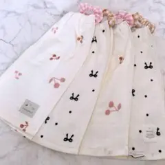 おりこうエプロン フタフタ コトリ リボン さくらんぼ 4枚 女の子 エプロン