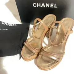 CHANEL シャネル サンダル ヒール 11cm 38 レディース ココマーク