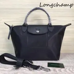 LONGCHAMPロンシャン ル・プリアージュ ネオ ショルダーバッグSブラック