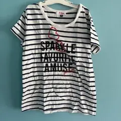 Pink Latte ストライプ Tシャツ XS