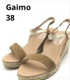☆お値下☆美品　38 Gaimo ベージュ　ゴールド　サンダル　ウェッジソール