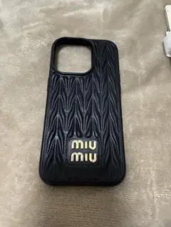 新品未使用☆miu miu iPhone14ProMax☆15ProMaxにも ミュウミュウ iPhone14 Pro Maxケース Miumiu iPhone15proケース