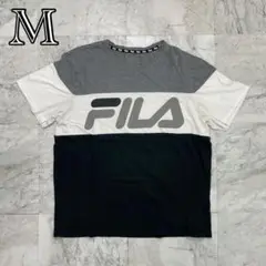 フィラ　Tシャツ　マルチカラー　プリントロゴ　メンズ　M　半袖