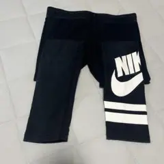 NIKE 黒 スパッツ レギンス 130-140 ストライプデザイン