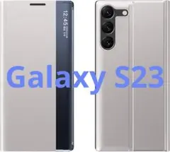 Galaxy S23のケース 手帳型 シルバー　⭐️新品未使用品⭐️