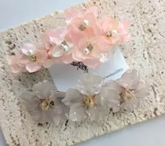 紫陽花&桜バレッタセット