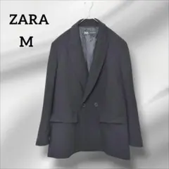 ZARA　 テーラードジャケット　ダブル　ブラック　シンプル　M