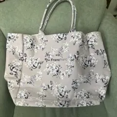 Francfranc 花柄 トートバッグ 薄紫色　大
