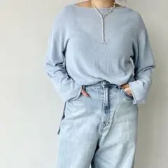 【極美品】ヤヌーク　洗える　ボックスシアチュニック ニットプルオーバー