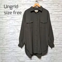 394.ungrid Moss Green オーバーシャツ size free