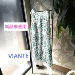 葉柄ノースリーブチュニックリバティ柄