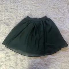 MINIMUM ミニスカート M フレア ワールド グリーン ウエストゴム