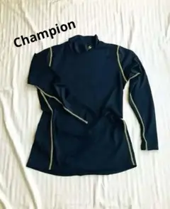 Champion ハイネックアンダーシャツ　ダブルドライ　黒　長袖　M