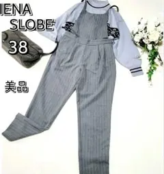 美品☆綺麗めスタイル☆IENA イエナ 2wayストライプサロペット パンツ