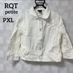 RQT petite【PXL】ホワイト ボタン付きジャケット ポケットあり