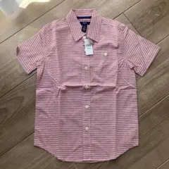 GapKids 半袖シャツ 120cm 赤白ストライプ