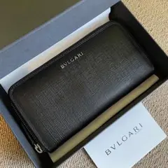 正規品⭐️美品⭐️BVLGARI ブルガリ　男女　ロングウォレット　財布　ブラック