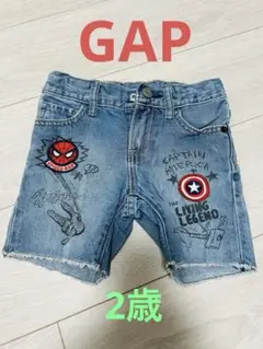 お値下げ✨【GAP】MARVEL スパイダーマン 半ズボン 2歳 デニム　夏