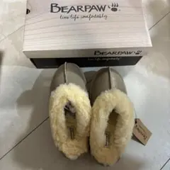 スリッパ　スリッポン　ムートンブーツBEARPAW ゴールド