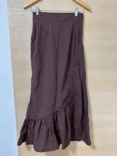 ASYMMETRY FRILL GATHER SKIRT