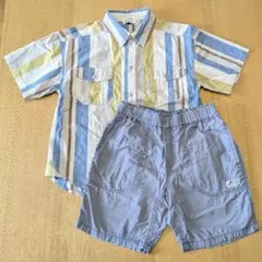 匿名配送 F.O.KIDS シャツ ハーフ パンツ 2点セット 120 おまとめ
