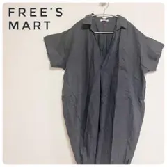 【美品✨️】FREE'S MART グレー 半袖 Vネック ワンピース ゆったり