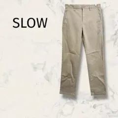 SLOW 23区 チノパン ストレート 無地 股上深め カジュアル オンワード