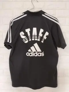 非売品レア adidas アディダス スタッフポロシャツ ブラック Lサイズ