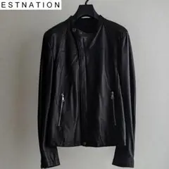ESTNATION シープレザー 羊革 ジャケット ブラック
