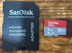【中古】1TB マイクロSDカード 変換アダプター付き