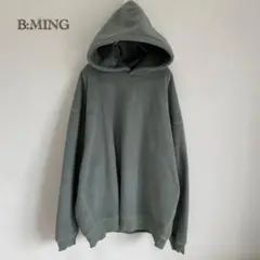 【B:MING by BEAMS 】ビッグシルエット フリース パーカー　緑系