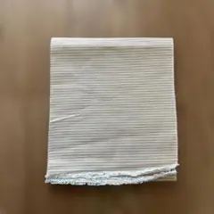 コットン生地　ベージュボーダー
