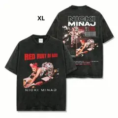 ニッキー ミナージュ 両面プリント ヴィンテージ加工 半袖 Tシャツ XL